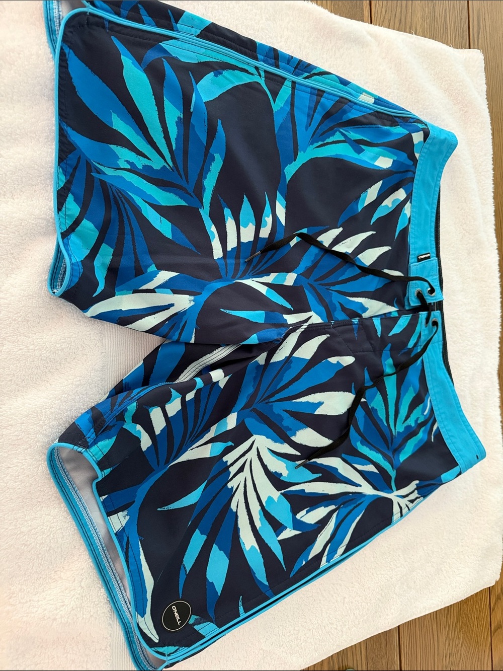 O'Neill Black, blue, navy blue  Hyperfreak Swim Shorts Velcro fly. No netting